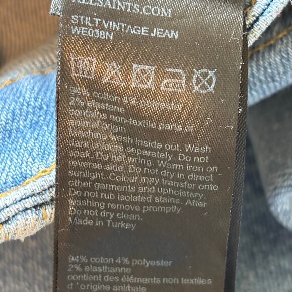 Allsaints Stilt Jeans - size 26 - Picture 2 of 6